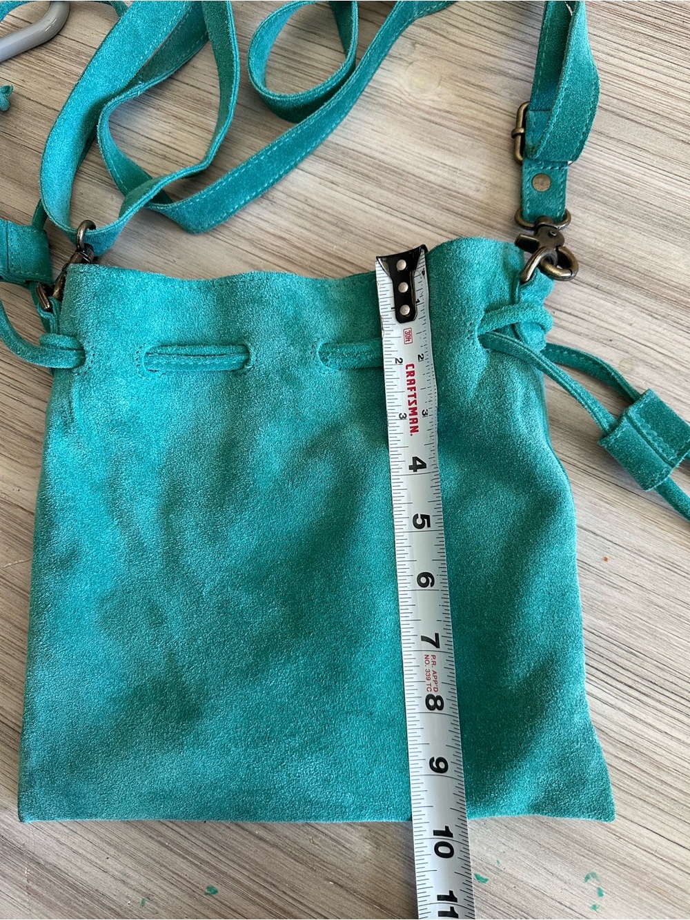 Free People // Billie Suede Crossbody Bag - Kelly Green - Picture 9 of 9